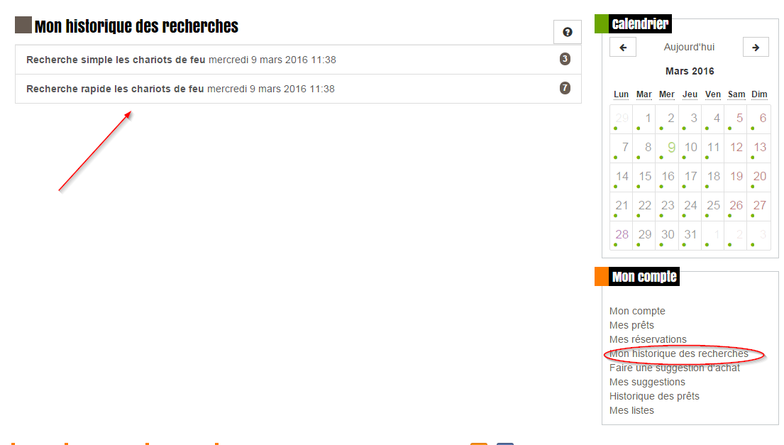 historique recherche